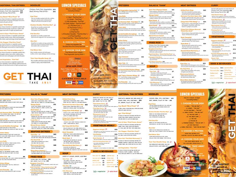 Get Thai Takeaway Menu