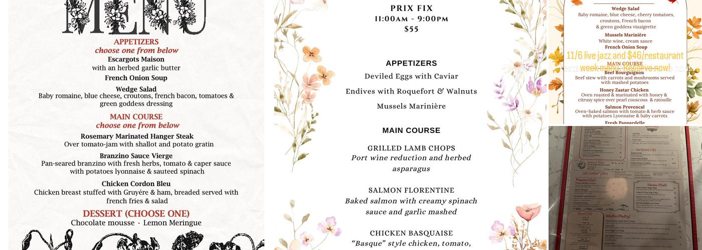 Brasserie by Chef Aless Menu