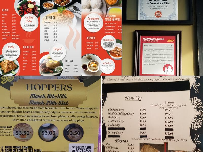 Spicy Lanka Menu