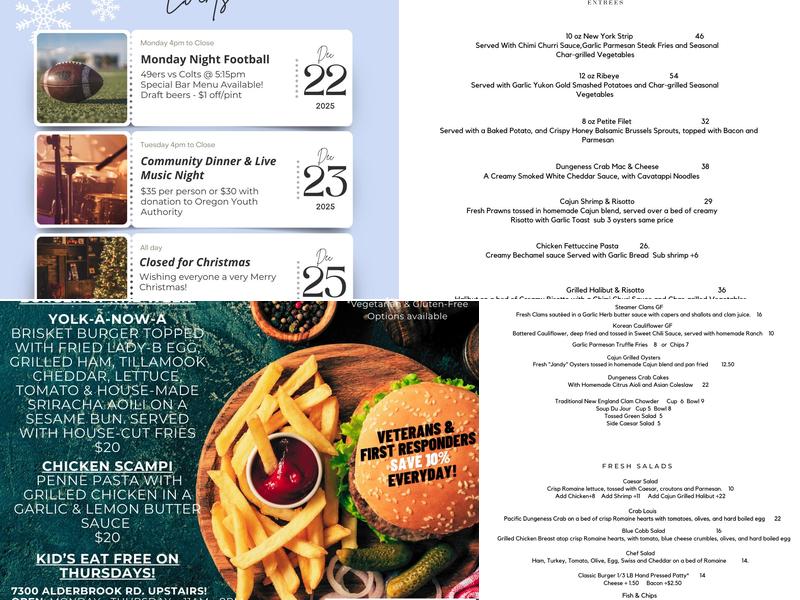Bunker Grille Menu