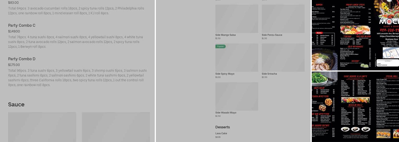 Mochi Sushi & Ramen(BYOB) Menu
