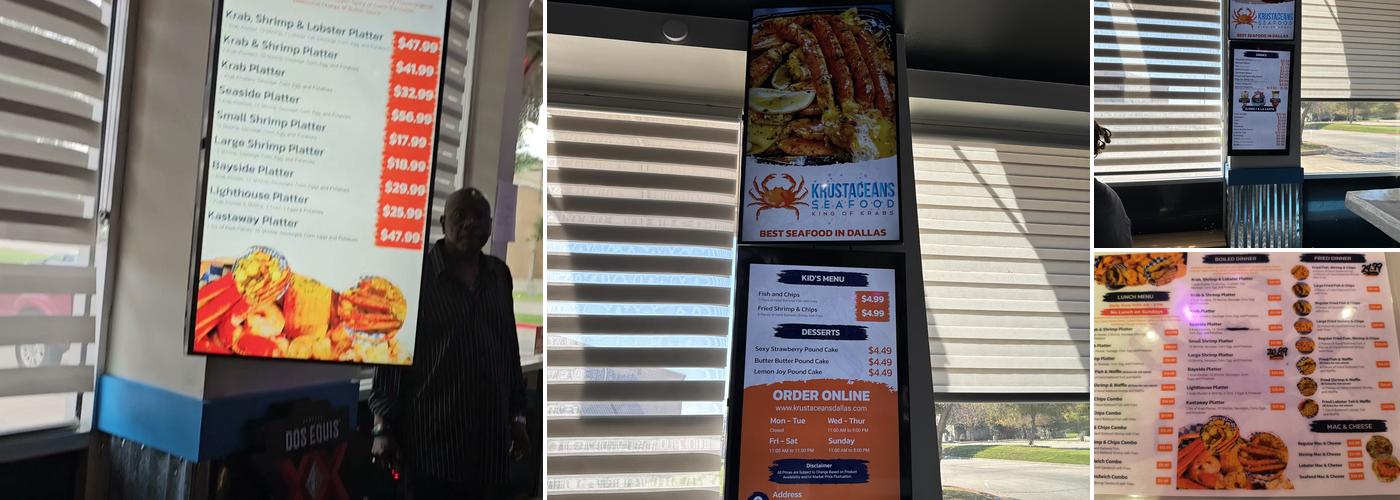 Krustaceans Seafood Menu