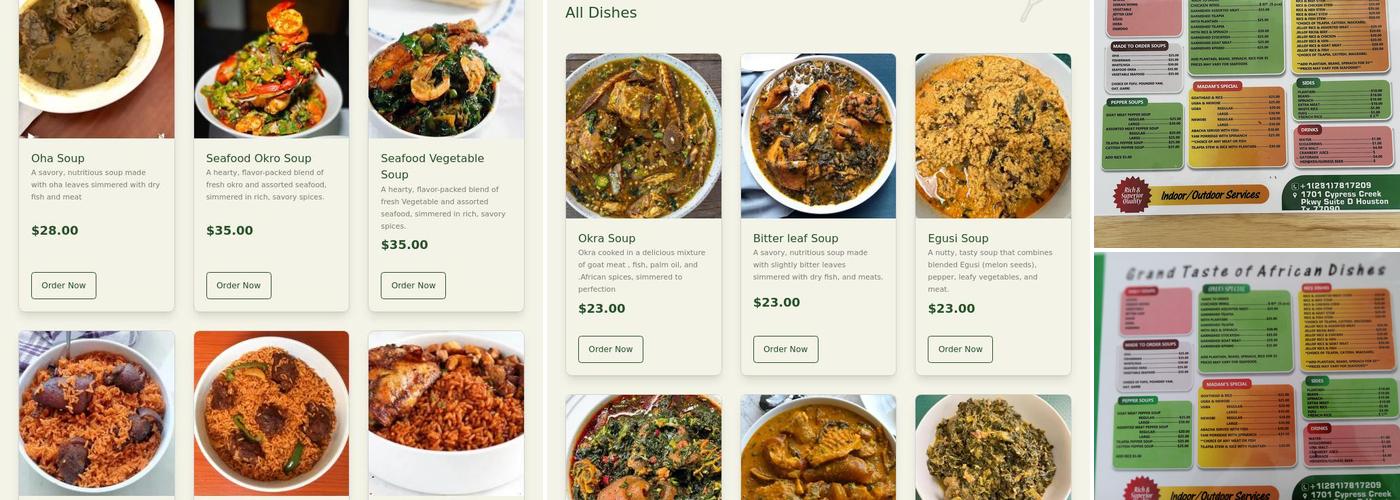 Omalicha Kitchen Menu