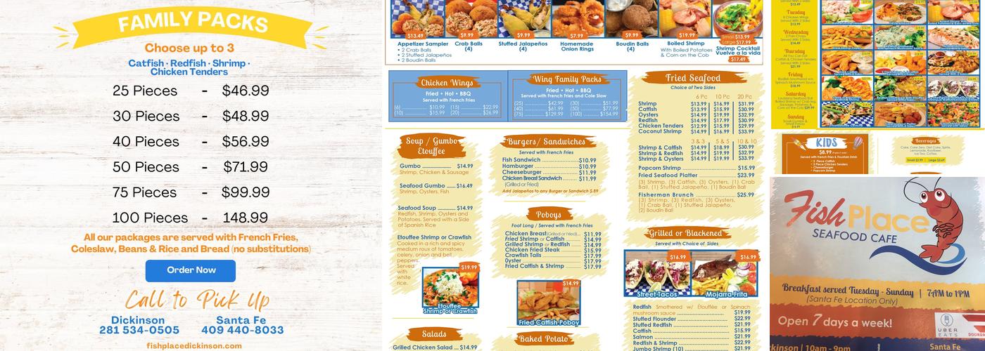 Fish Place Menu