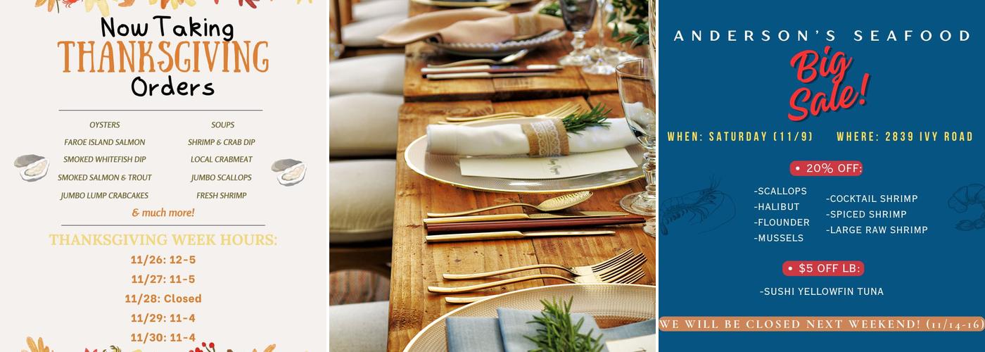 Anderson's Seafood & Catering Menu