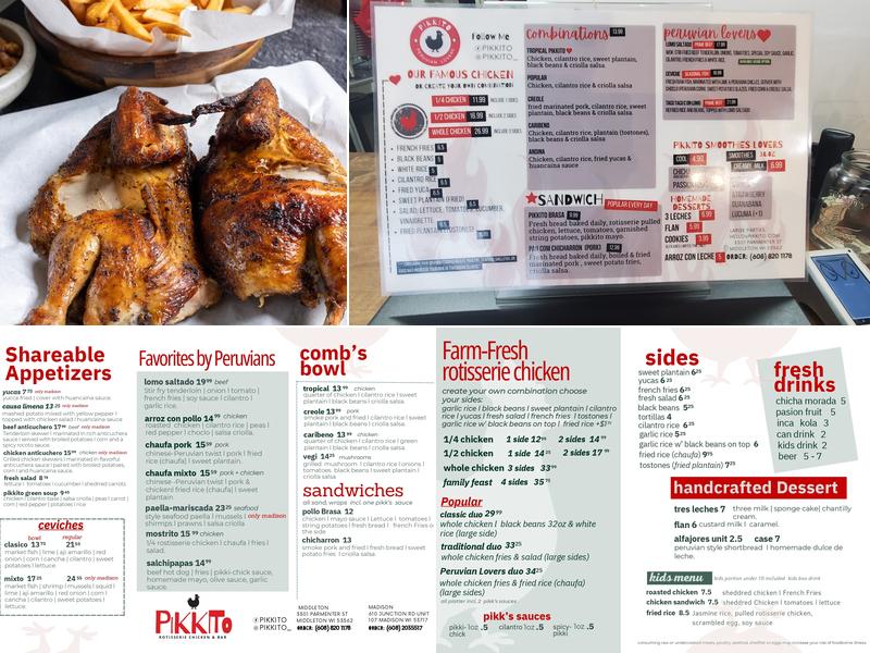 PIKKITO Menu