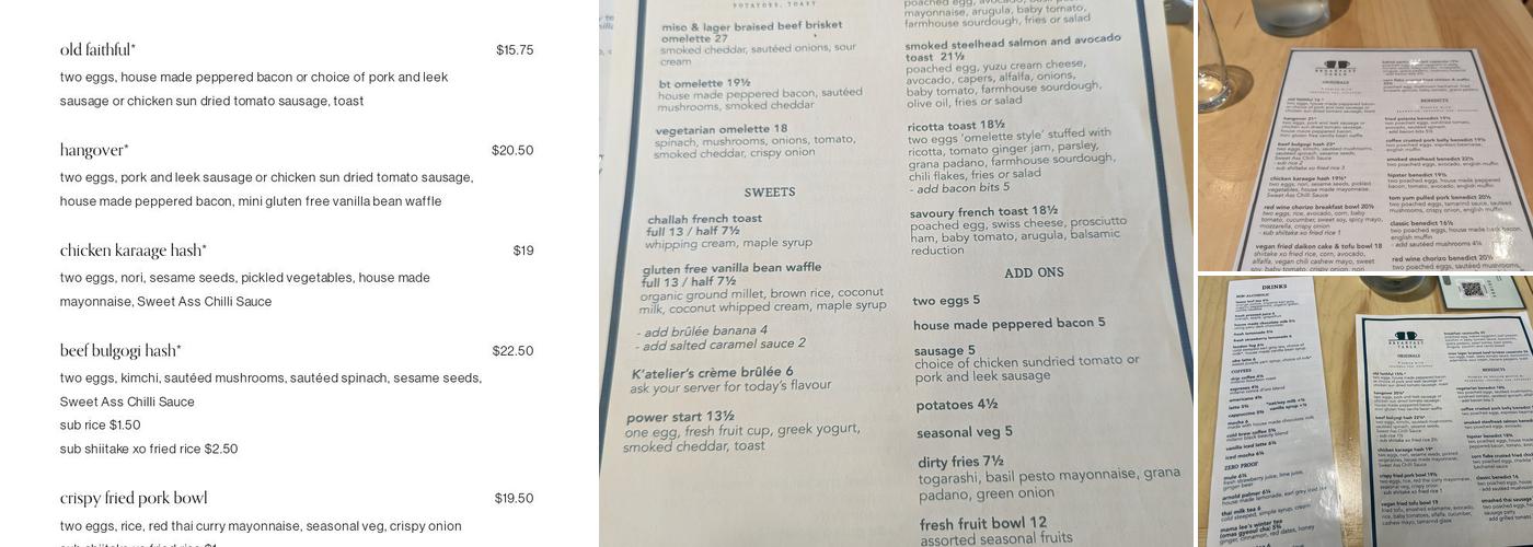 Breakfast Table Steveston Menu