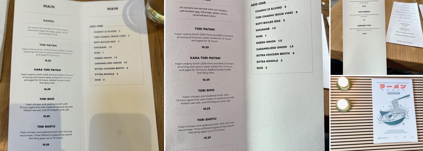 Ramen Kounotori Menu