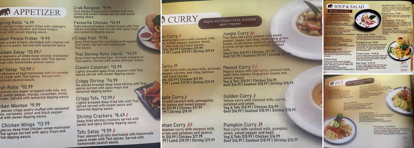 Koh Samui - Thai Kitchen (Dundas West) Menu