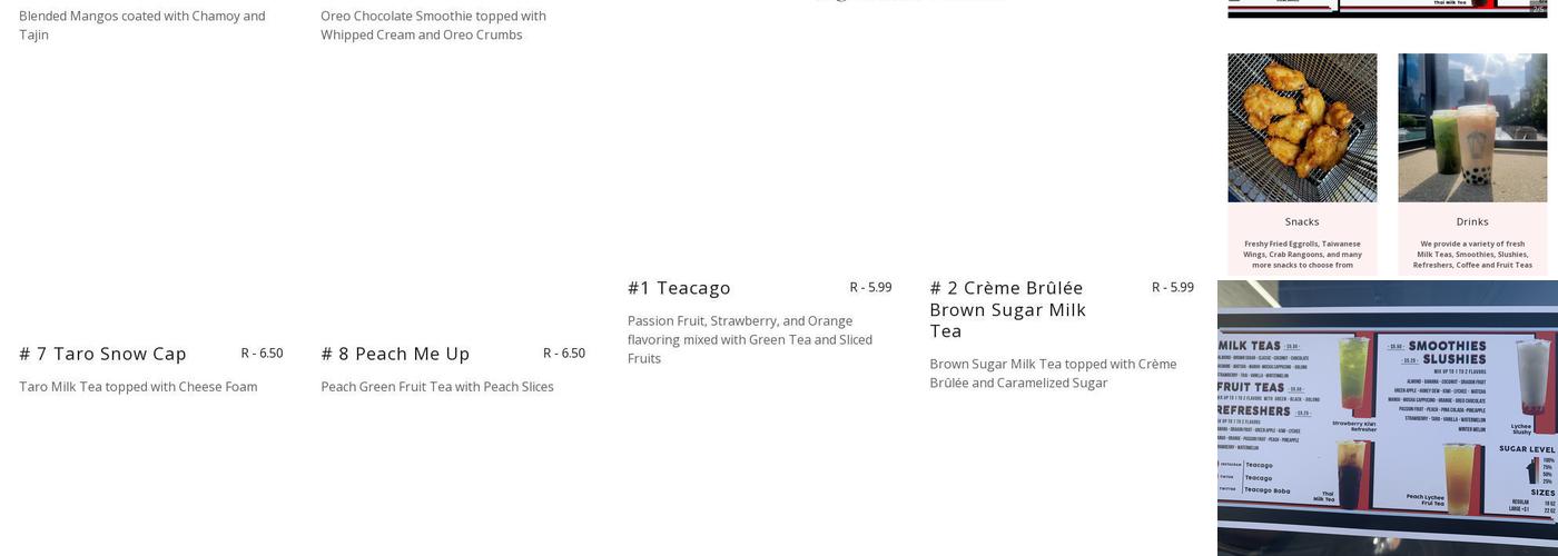 TEACAGO Menu