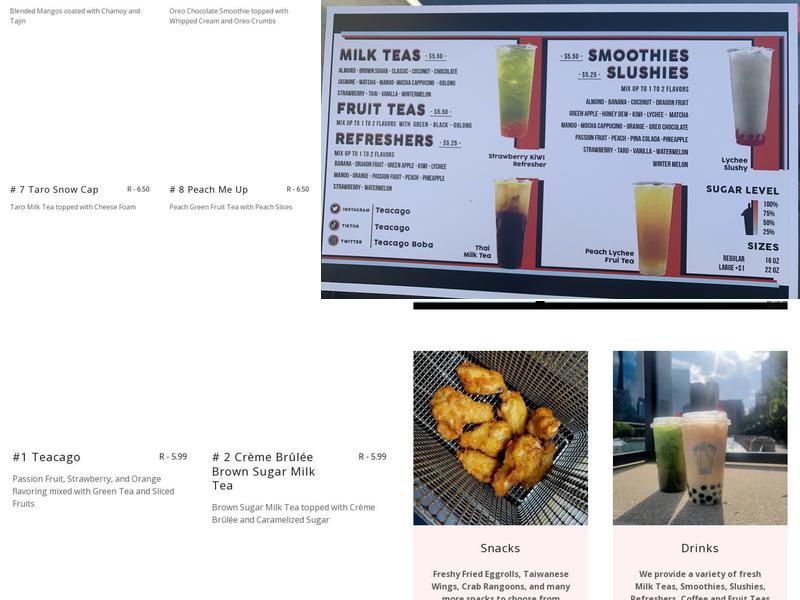 TEACAGO Menu