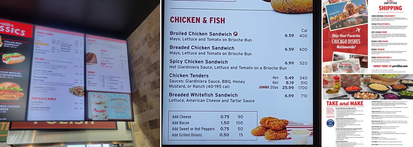 Portillo's Queen Creek Menu