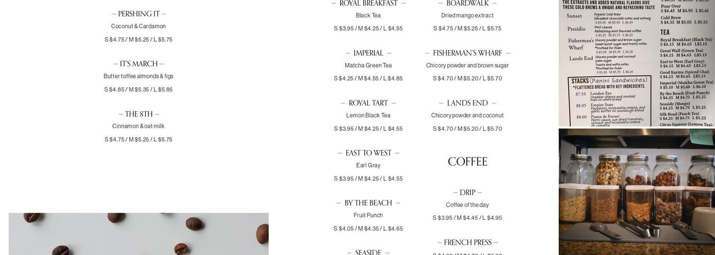Groundstack Coffee Menu