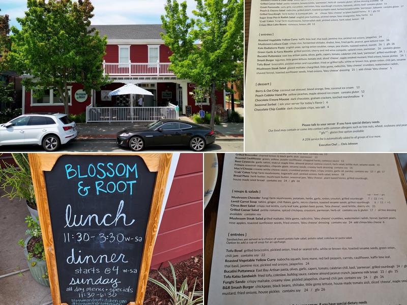 Blossom and Root Kitchen Menu