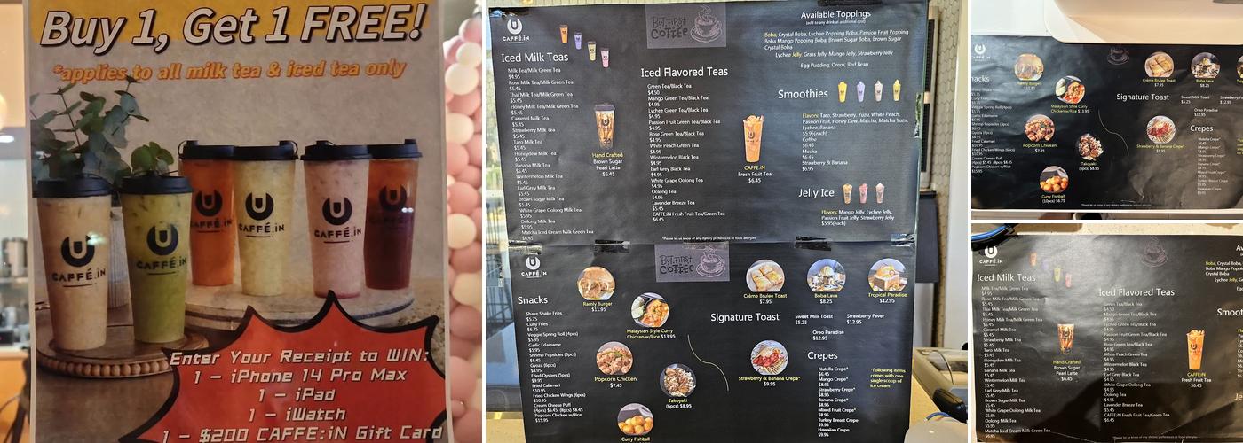 CAFFE:iN - Santa Clara Menu