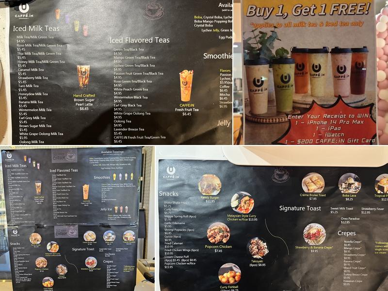 CAFFE:iN - Santa Clara Menu