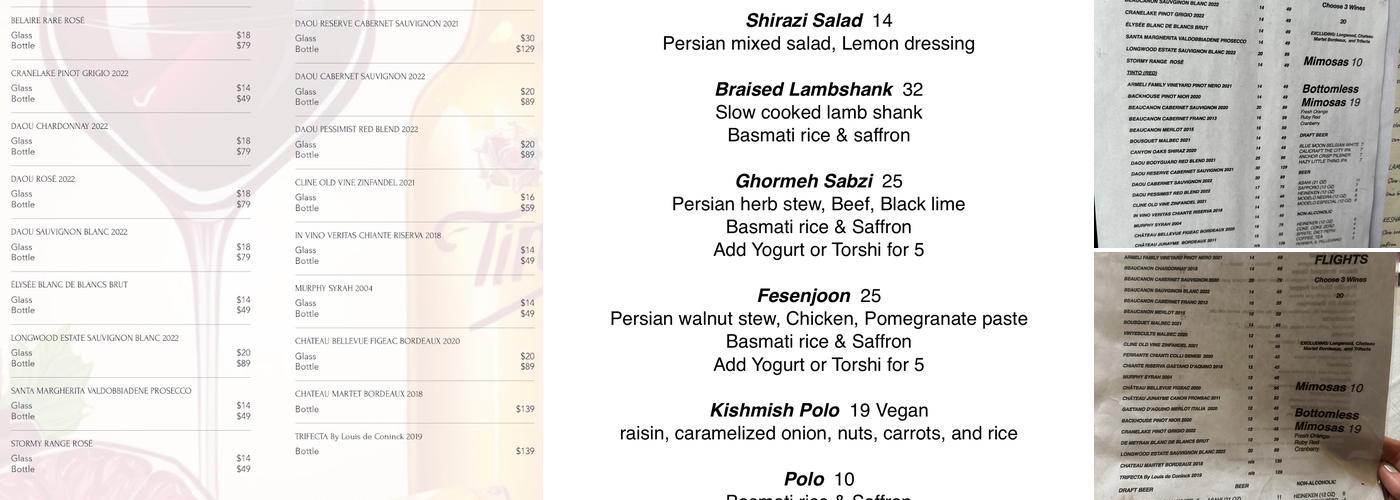 Tinto Menu