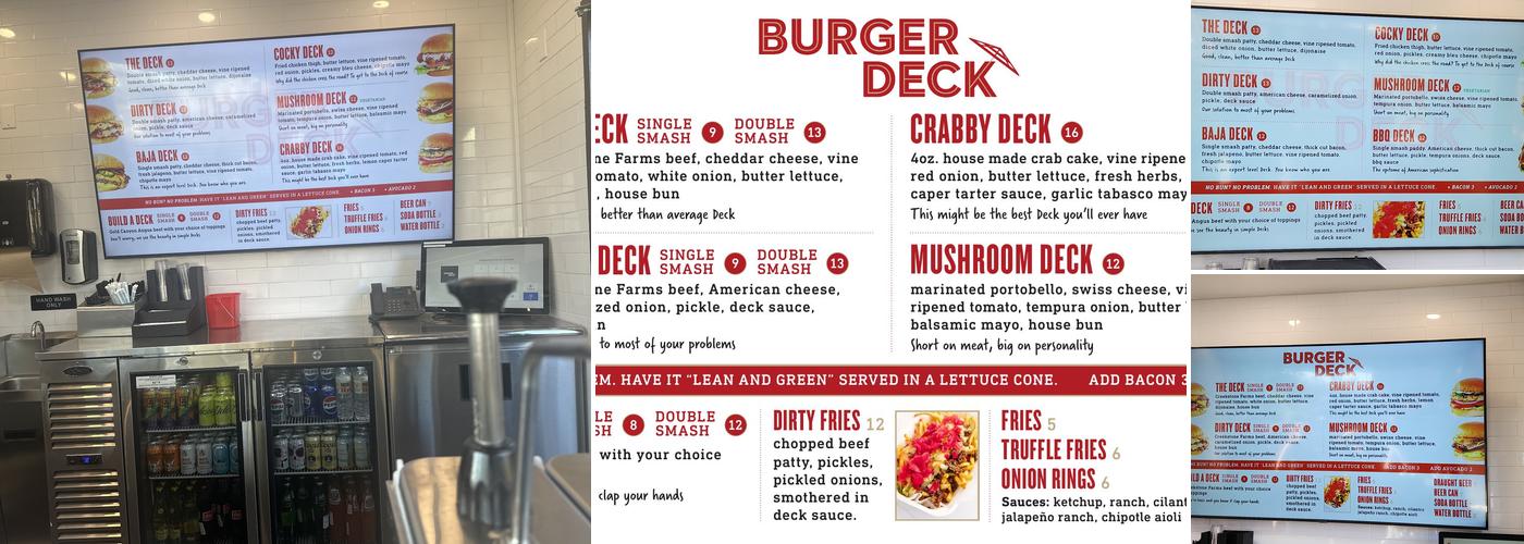 Burger Deck Menu