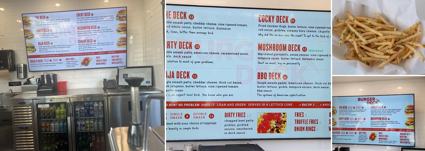 Burger Deck Menu