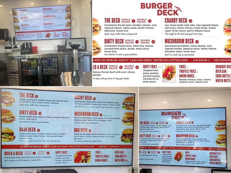 Burger Deck Menu
