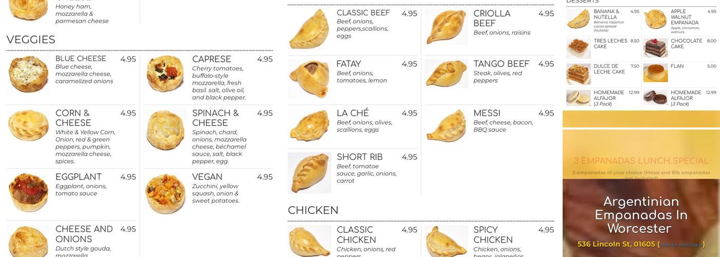 Che! Empanada Menu