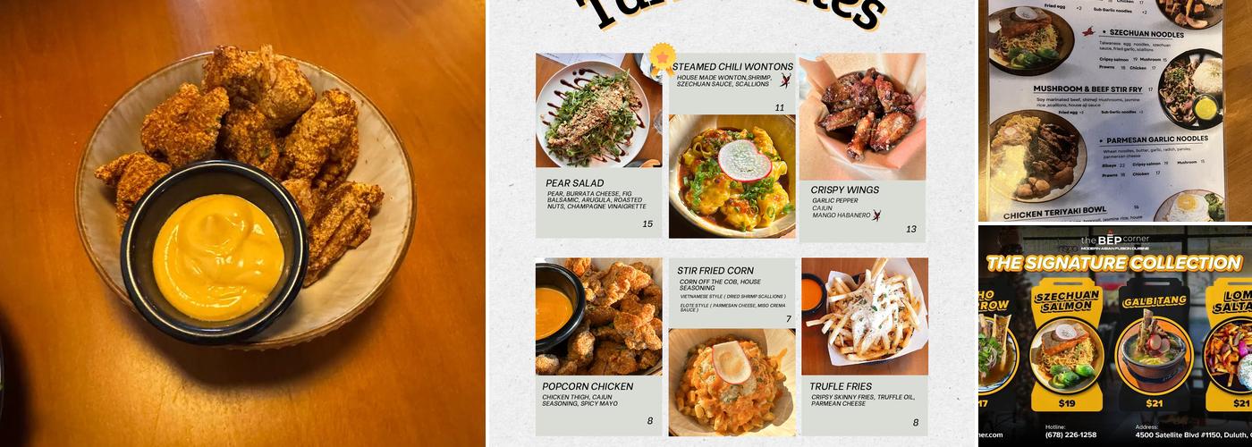 The BEP Corner Menu