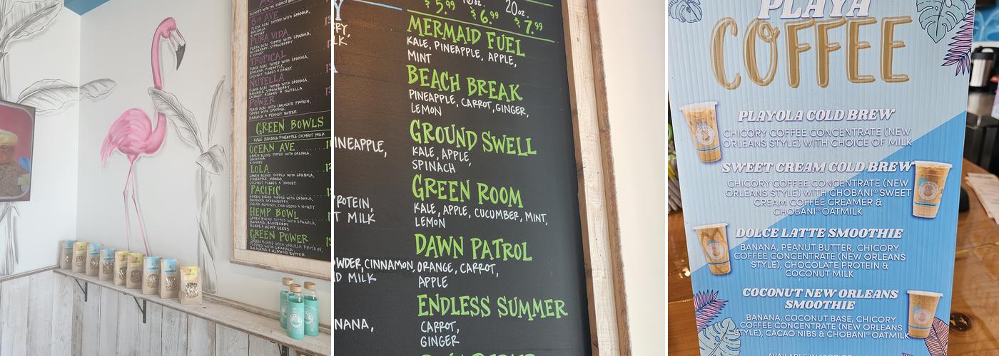 Playa Bowls Menu