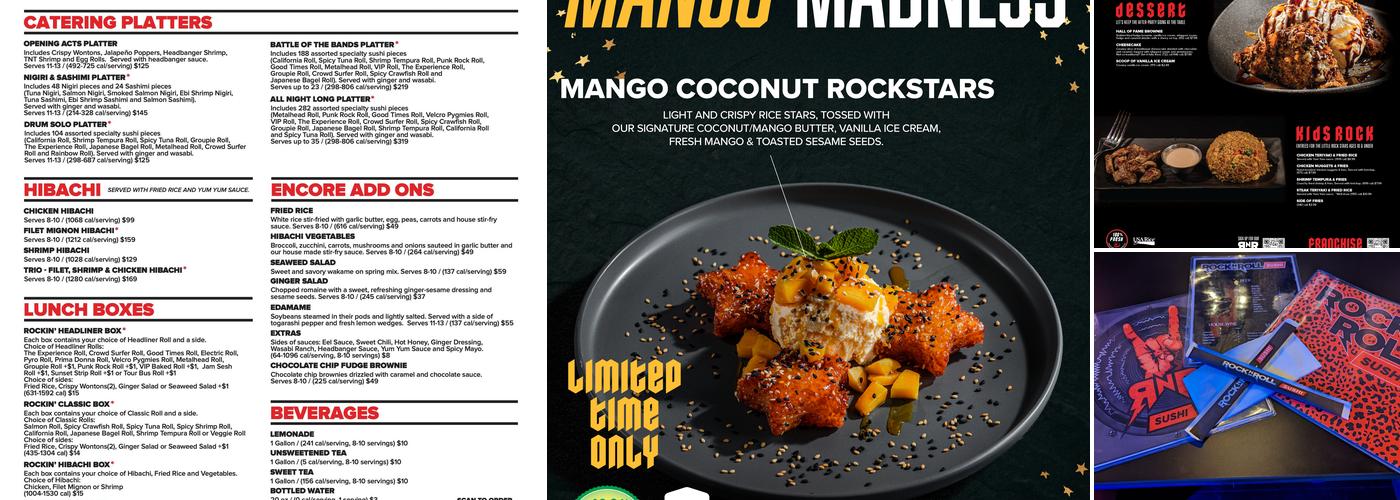 Rock N Roll Sushi Menu