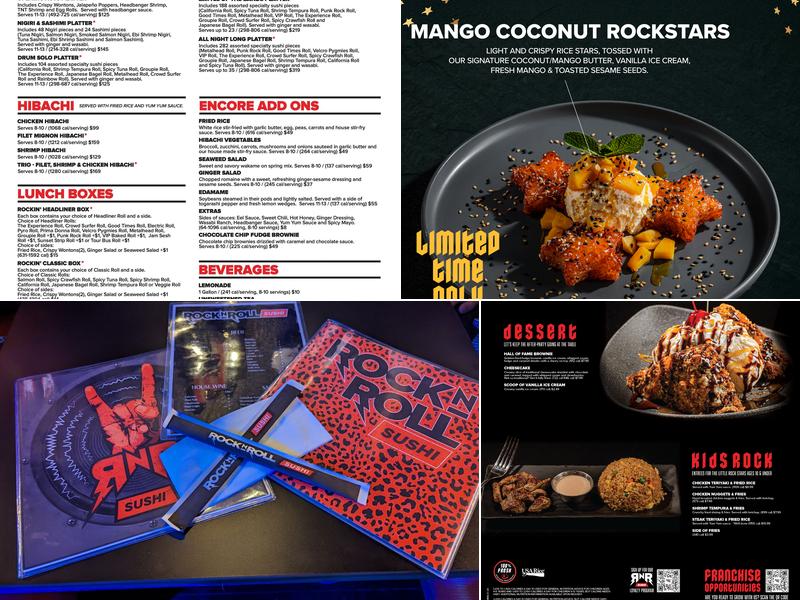 Rock N Roll Sushi Menu
