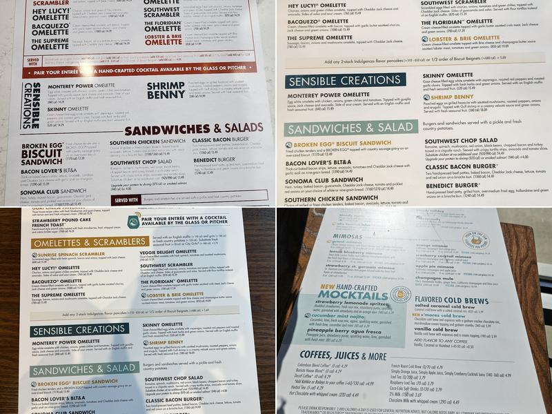 Another Broken Egg Cafe Menu