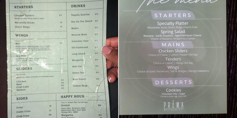 Prima DC Menu