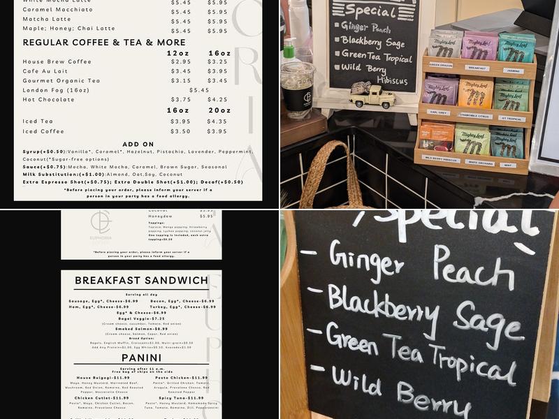 Euphoria Coffee Menu