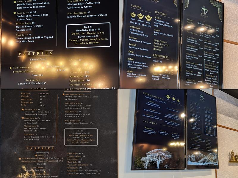 Socotra Coffee House Menu