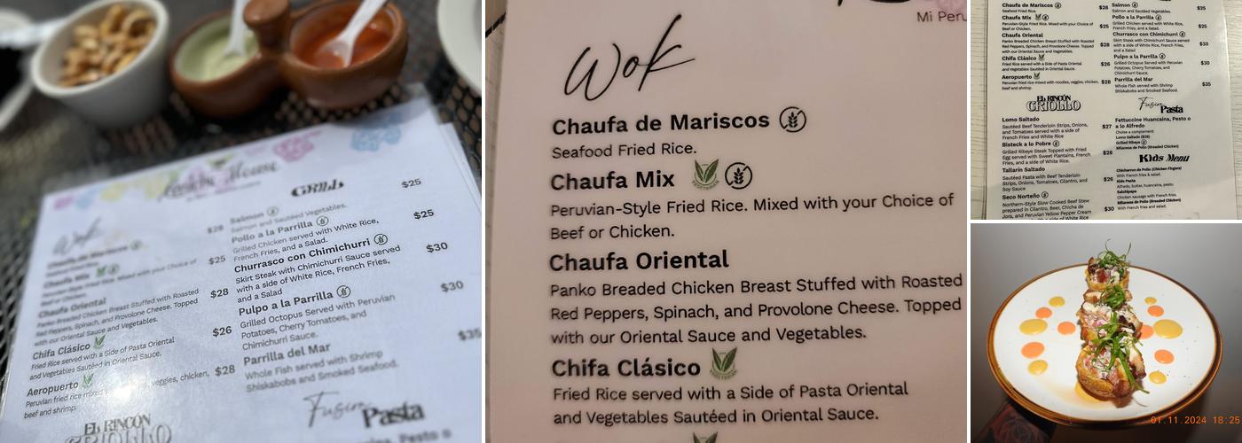 Ceviche House Peru Menu