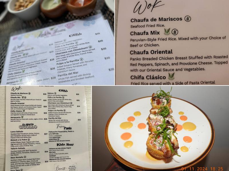 Ceviche House Peru Menu