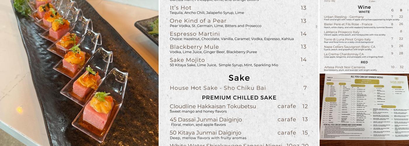 SushiHana Menu
