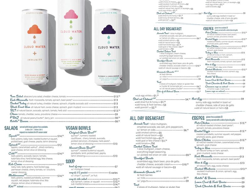 Luna Bakery & Cafe Menu