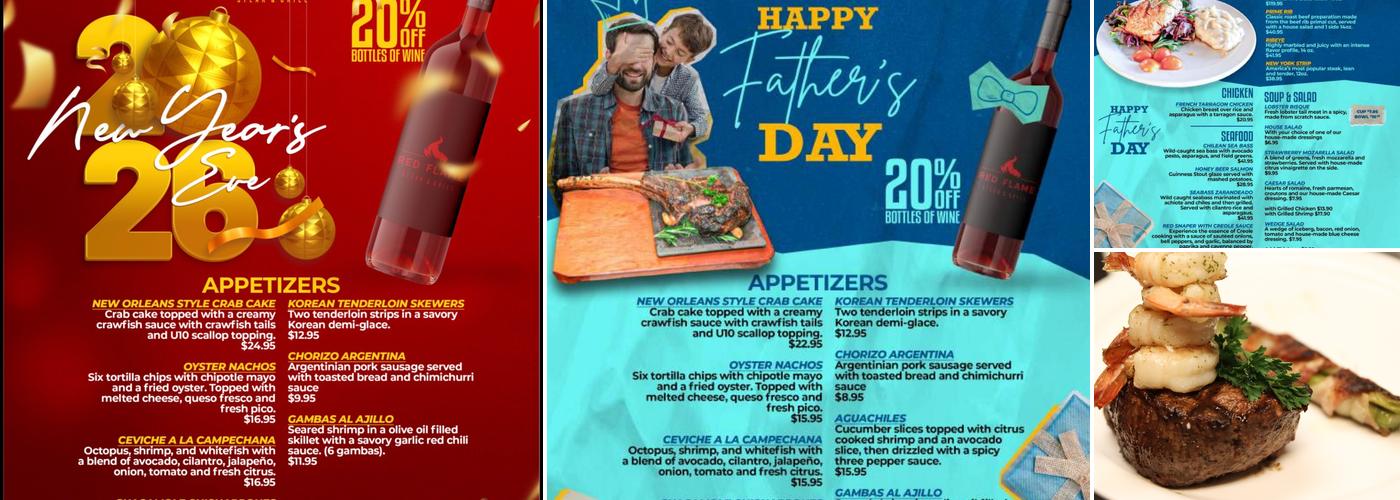 Red Flame Steak & Grill Menu