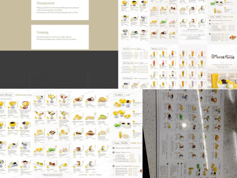 Mango Mango Dessert Menu