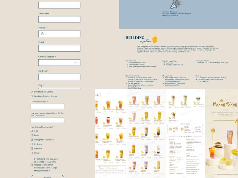 Mango Mango Dessert Menu