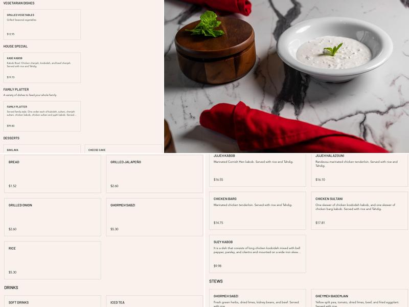Randevou Menu