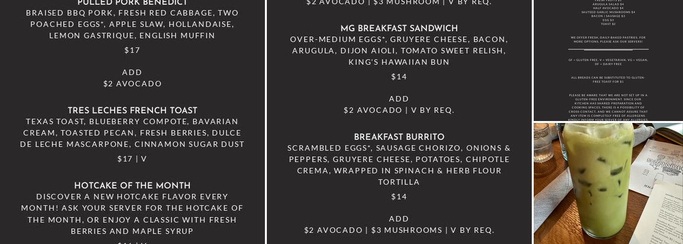 MorninGlory Menu