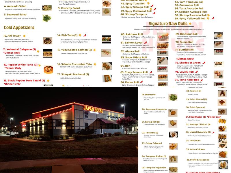 Japan House Menu