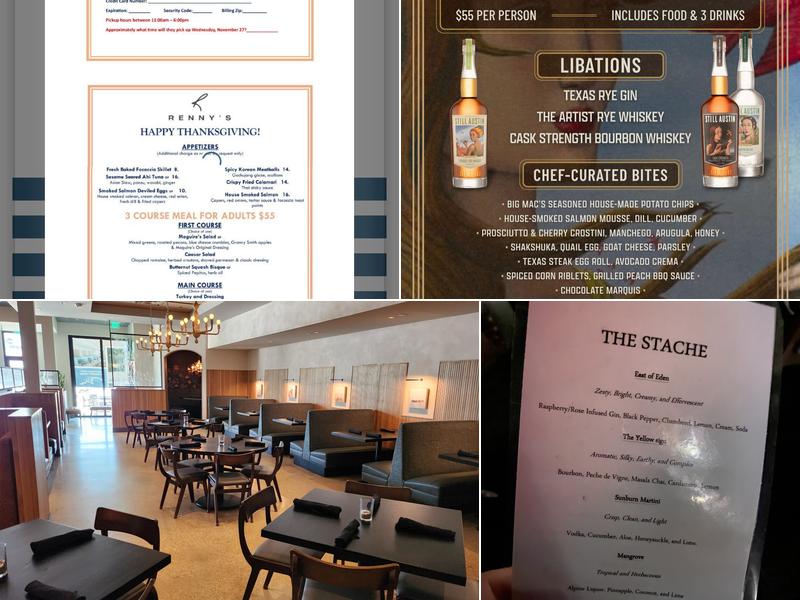 Renny's Menu
