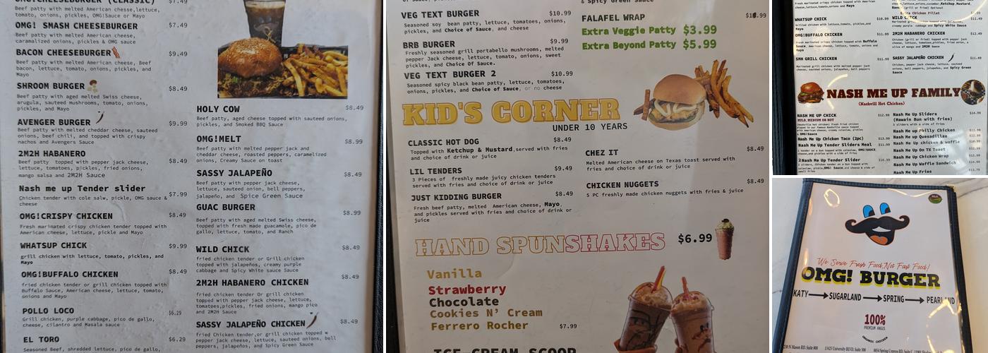 OMG! Burger Menu