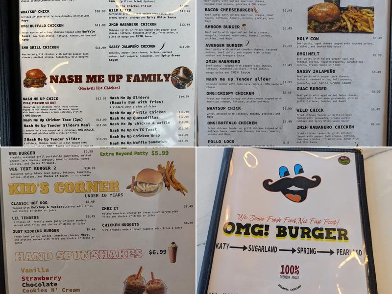 OMG! Burger Menu