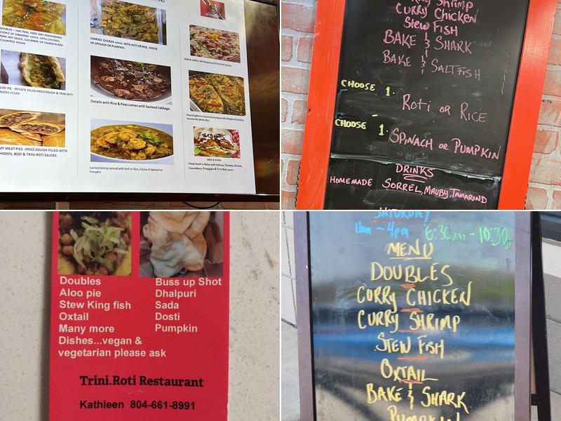 Triniroti Virginia Menu