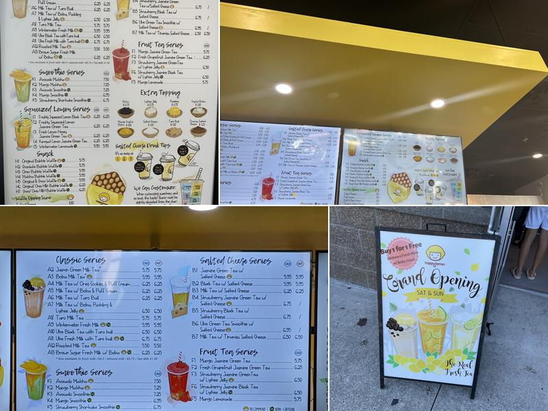 Happy Lemon Bothell Menu