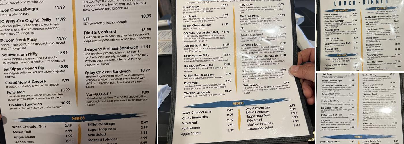 Toasted Menu