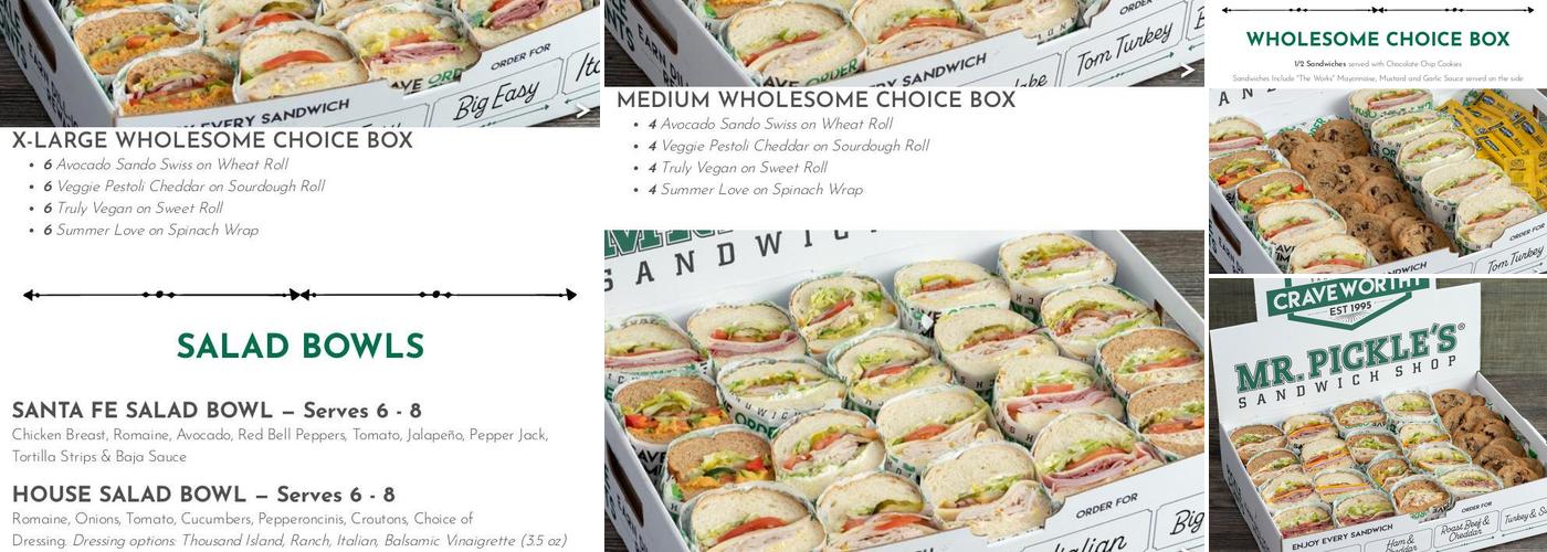 Mr. Pickle's Sandwich Shop Menu